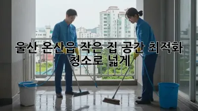 울산 온산읍 작은 집? 공간 최적화 청소로 넓게!
